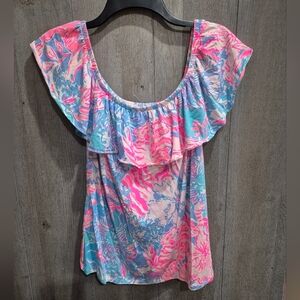 Lilly Pulitzer La Fortuna Off-The-Shoulder Top (Size M)